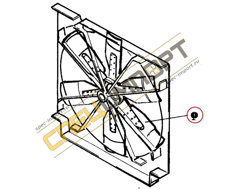 Крыльчатка вентилятора (Shantui SD32 | 600-613-1140)